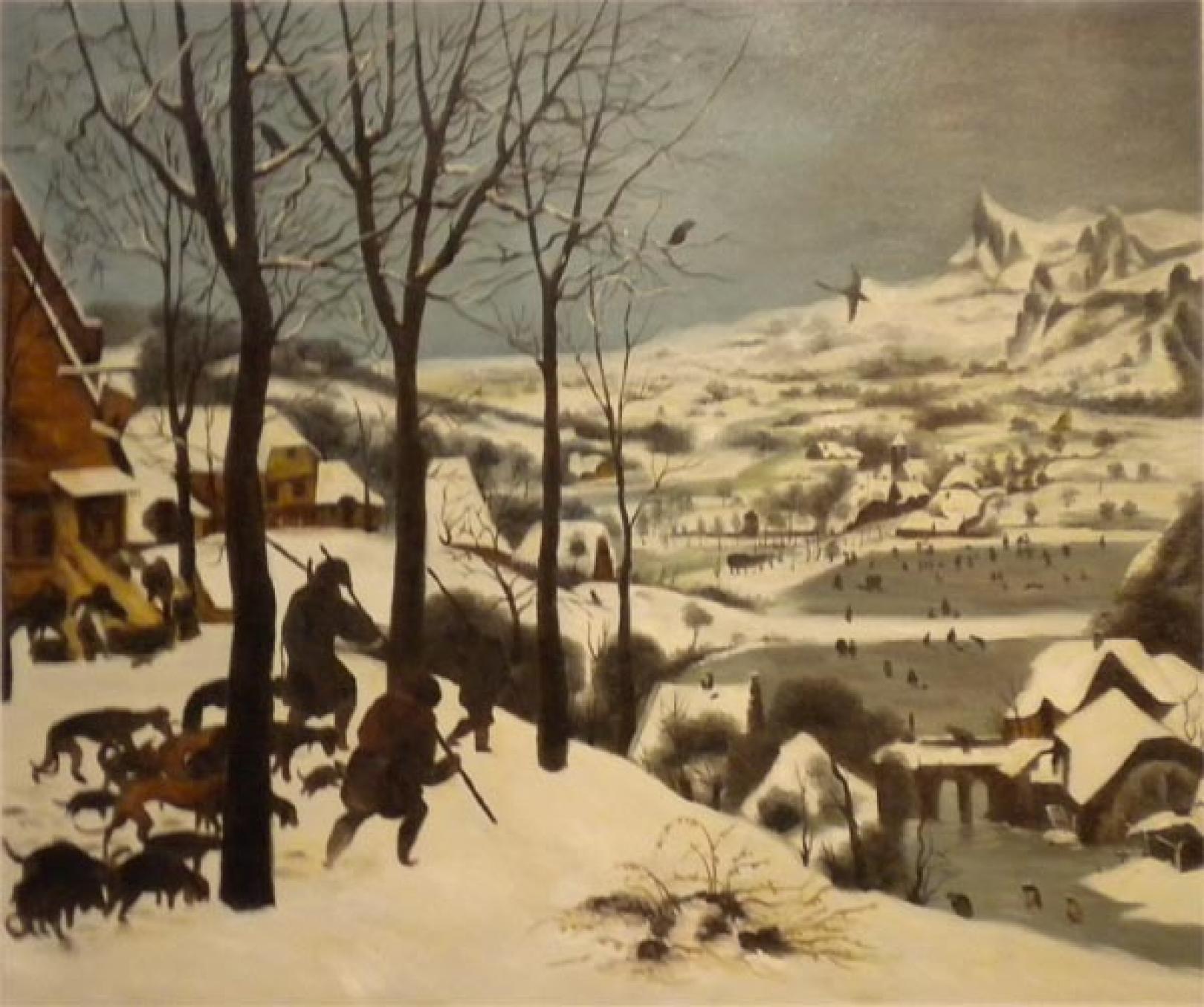 Quadro Cacciatori nella neve di Bruegel, falso d'autore